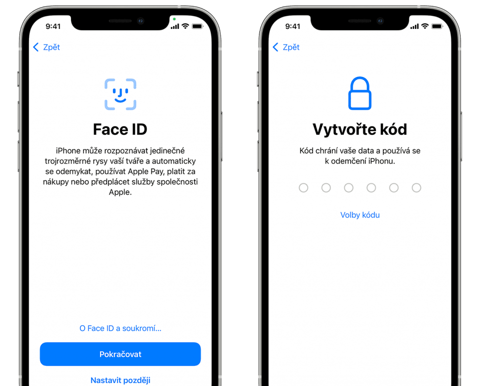iPhone kódový zámek