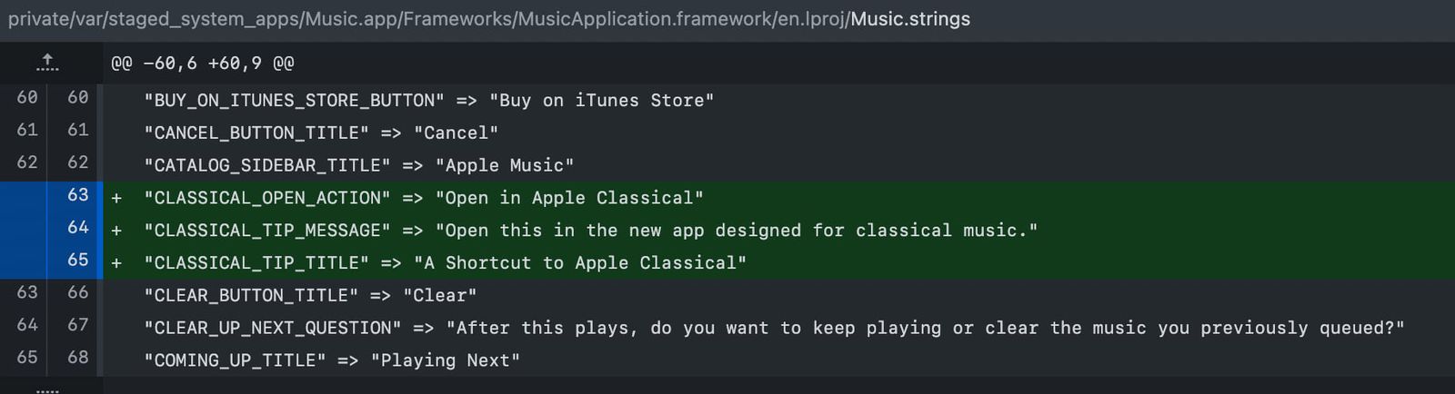 Apple Classical beta