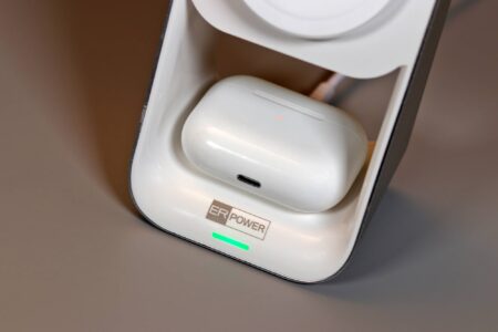 ER POWER hliníkový nabíjecí MFM MagSafe stojan 2v1