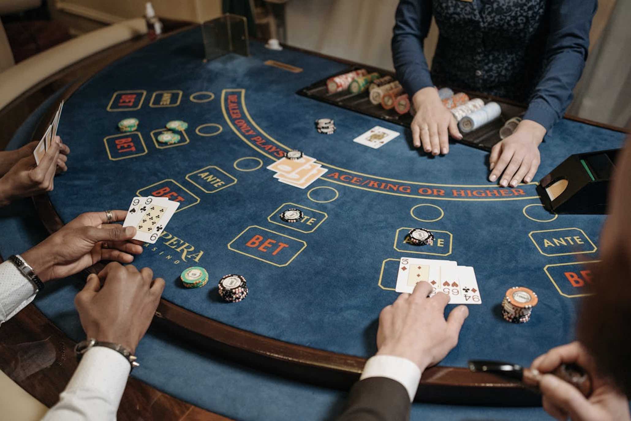 blackjack table
