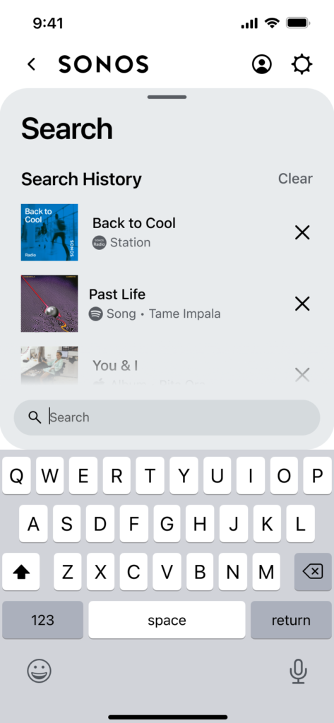 Sonos App Search Results - Light
