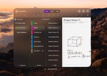 Microsoft OneNote Apple Vision Pro