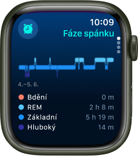 Apple Watch fáze spánku