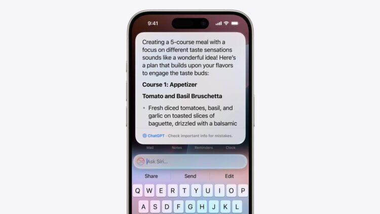Siri v iOS 18 ChatGPT