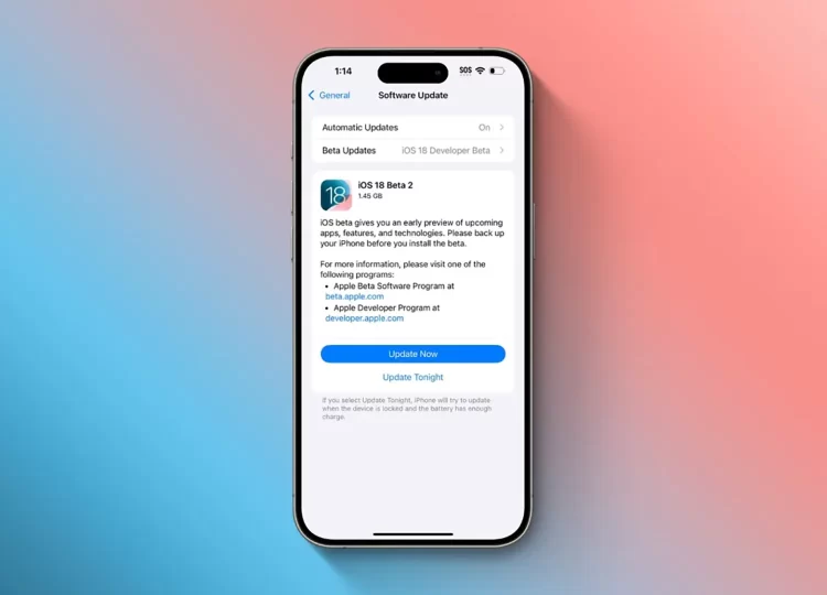iOS 18 beta 2