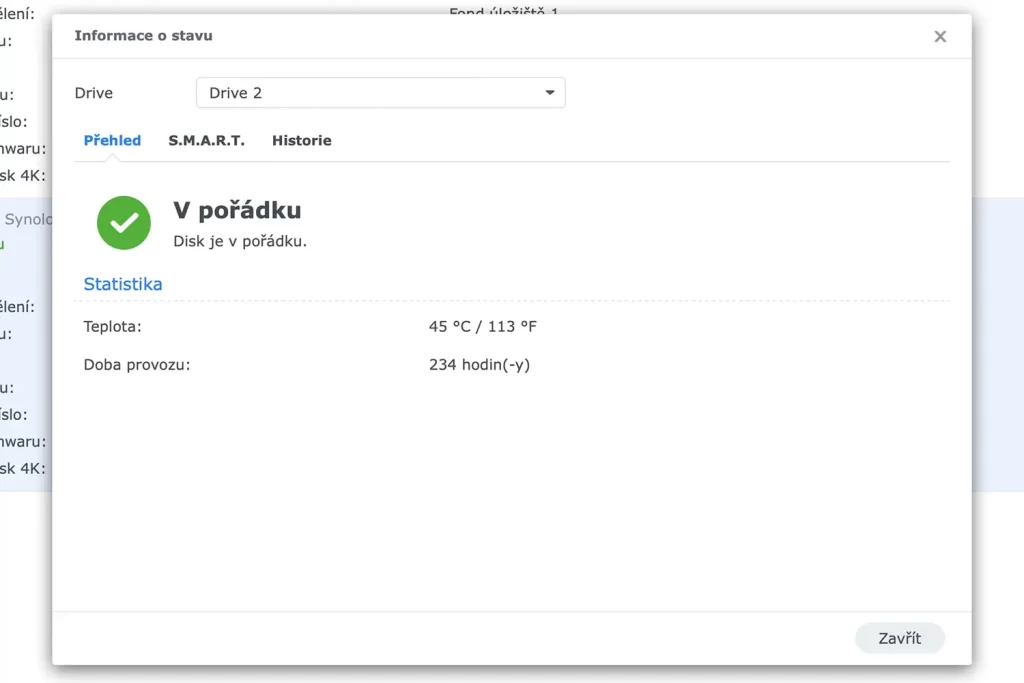Zivotnost Synology disk 2