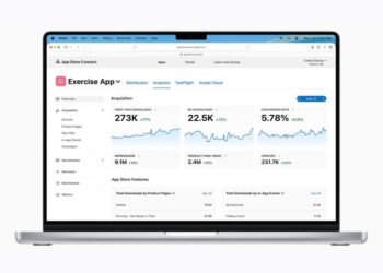 Dashboard Analytics v App Store Connect s daty pro vývojáře