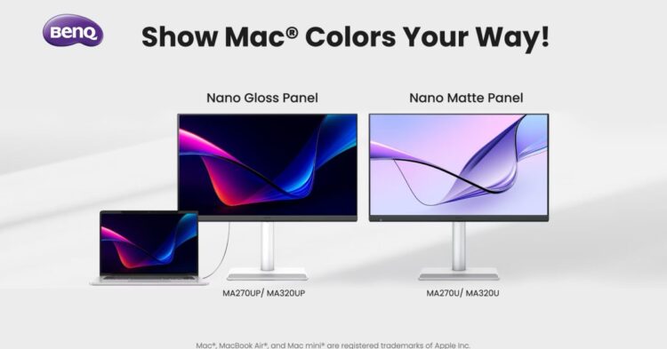 BenQ MA monitor pro MacBook s přesnými barvami
