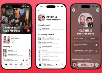 Apple Music zobrazuje koncerty a vstupenky