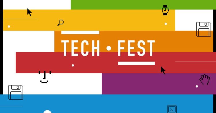 Daniel Kottke s replikou Apple I na oslavě Applu