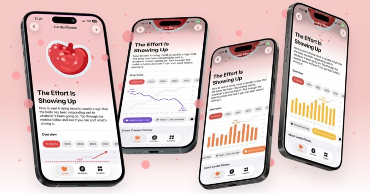 Gentler Streak zobrazuje data VO₂ max v iPhonu