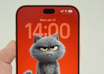 Koncept iPhonu s menším Dynamic Islandem