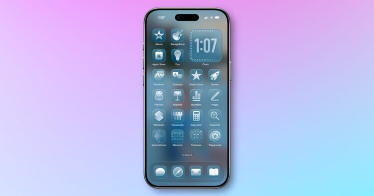 Nastavení Liquid Glass v iOS 26.4 na iPhonu
