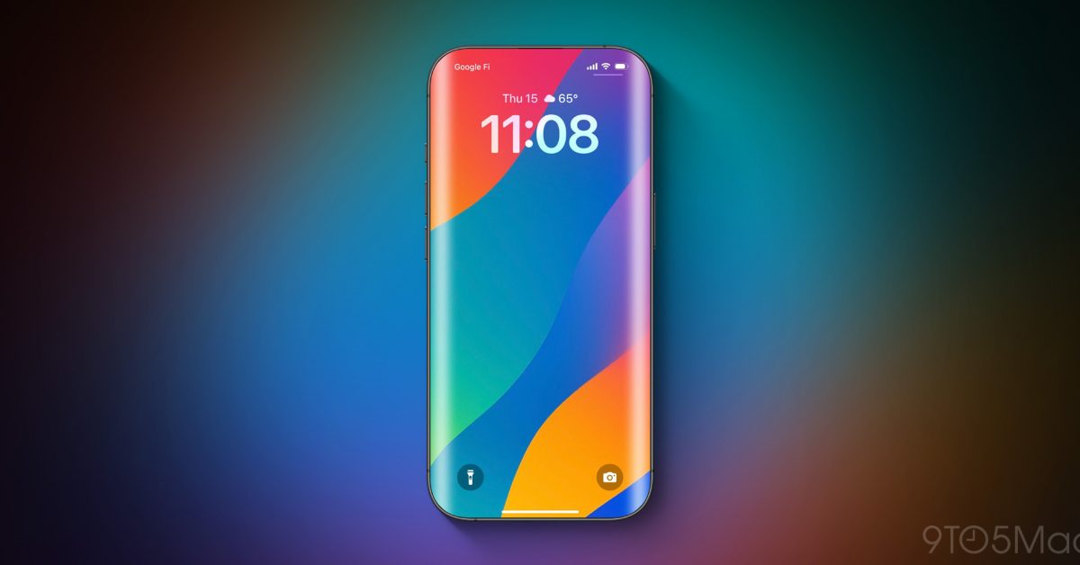 Koncept iPhonu 20 s displejem bez výřezu