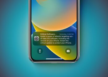 iPhone s bezpečnostním varováním od Apple