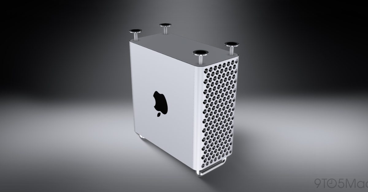 Apple Mac Pro a Mac Studio na stole