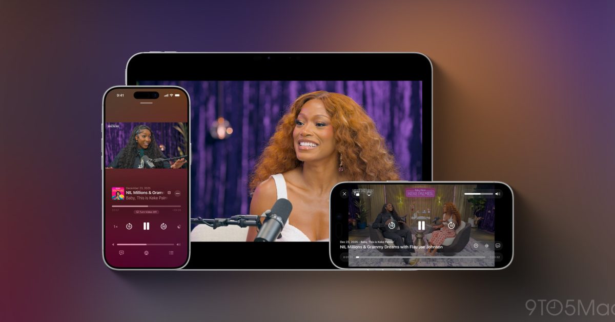 Apple Podcasts v iOS 26.4 s videopodcasty