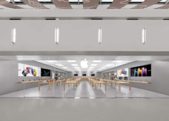 Uzavřená prodejna Apple Store v nákupním centru
