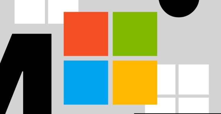 Logo Microsoftu a informace o změnách v odměnách zaměstnanců
