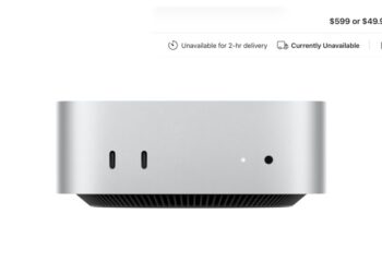 Mac mini M4 vyprodaný v Apple Storu