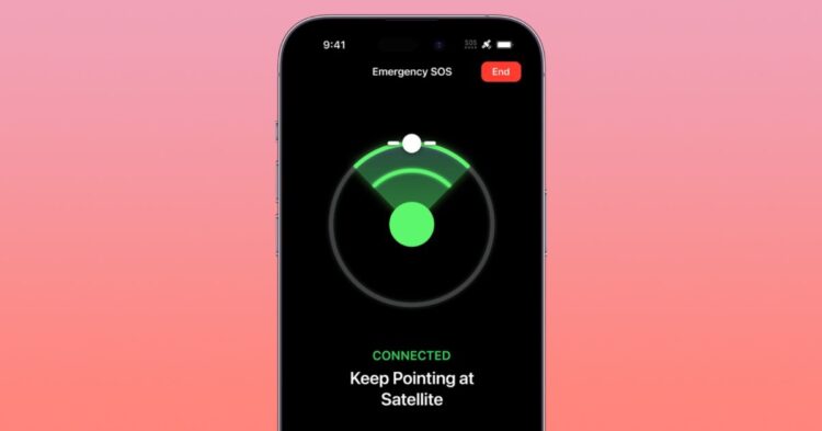 iPhone s novými satelitními funkcemi pro Mapy a Messages