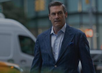 Michelle Monaghan a Jon Hamm v seriálu Your Friends & Neighbors