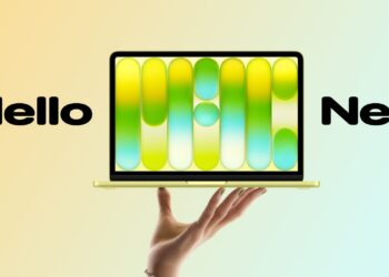 MacBook Neo s logem Apple a čipem A18 Pro