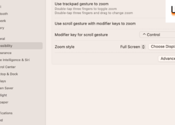 Nastavení zoomu v macOS na Macu