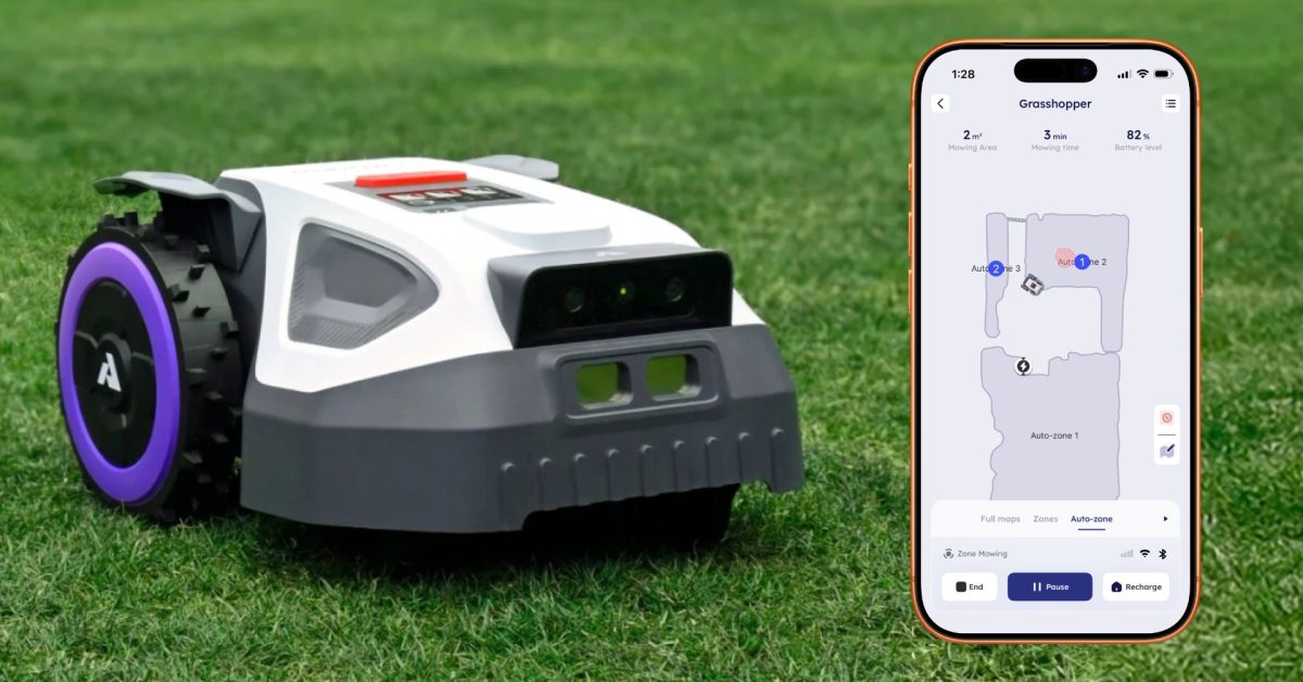 Robotická sekačka Anthbot M9 ovládaná iPhonem