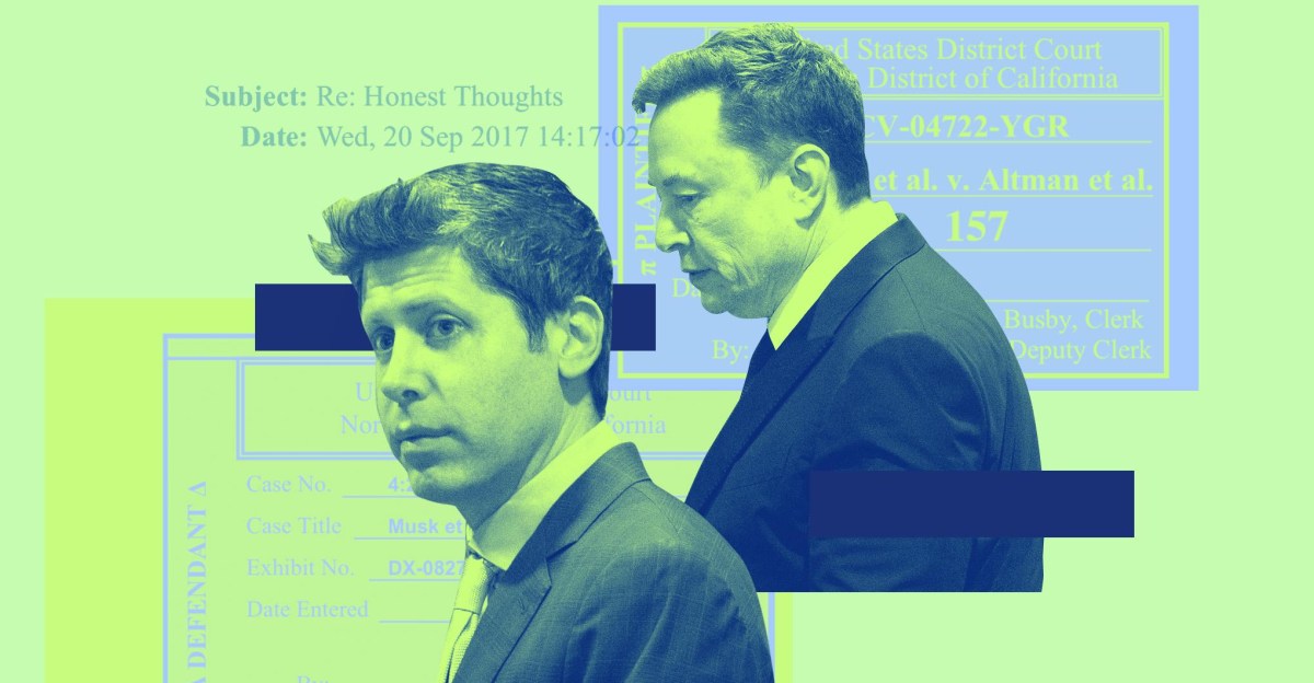 Elon Musk a Sam Altman při sporu o OpenAI
