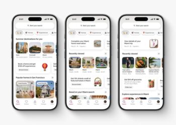 Airbnb aplikace na iPhonu s novými službami a AI funkcemi