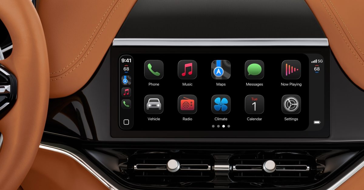 CarPlay v autě s novými widgety a AI aplikacemi