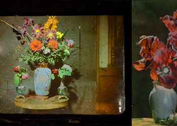 Historická barevná fotografie z Lippmannova procesu