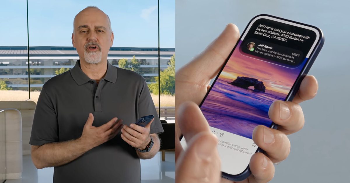 Ukázka nové Siri na iPhonu během keynote Apple