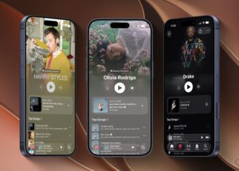 Nový vzhled Apple Music v iOS 27 se stránkami interpretů a alb