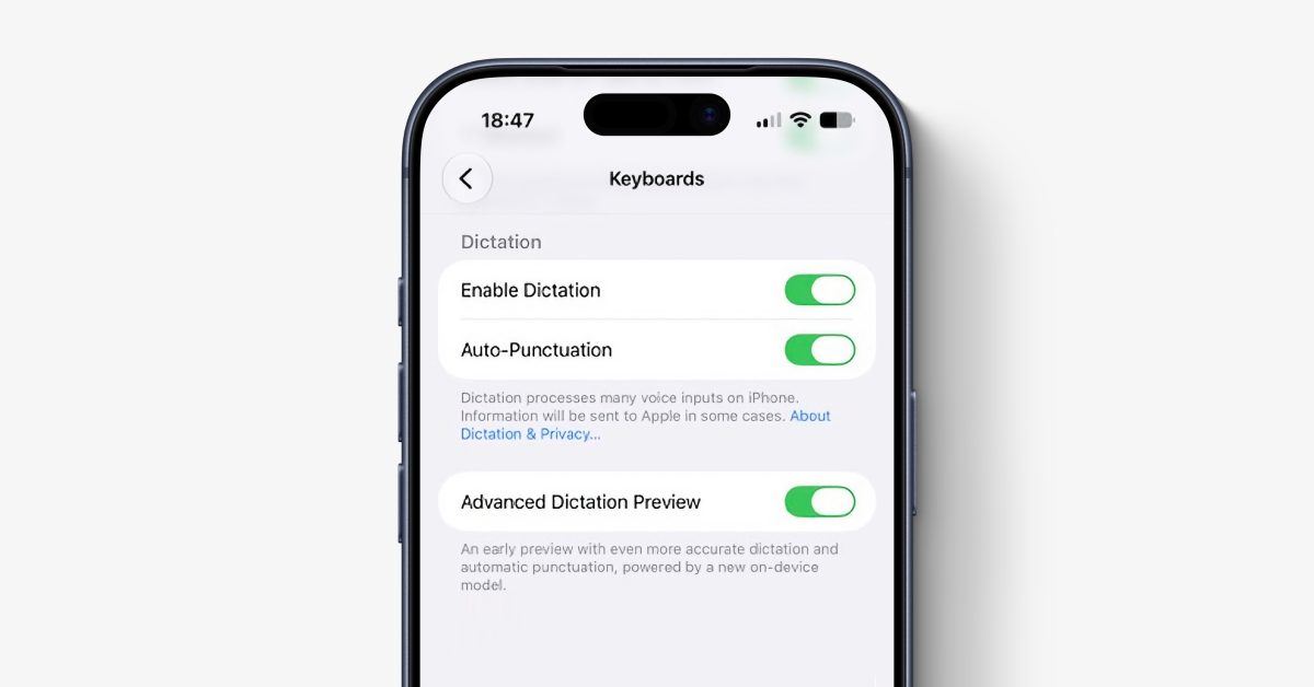 iOS 27 beta 1 s novým AI diktováním na iPhonu