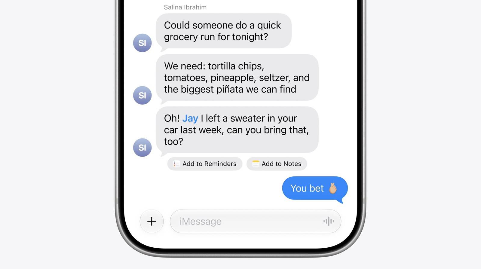 Apple Intelligence v Zprávách a při hovoru na iPhonu