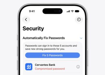 Aplikace Apple Passwords s automatickou změnou hesel