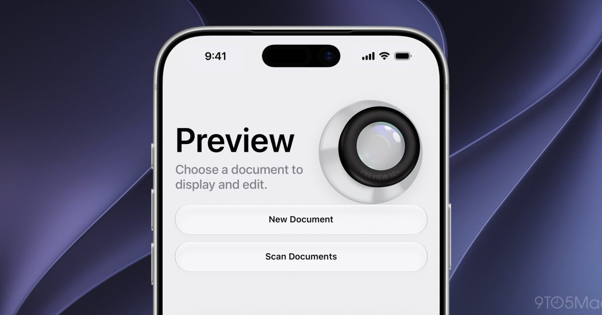 Interaktivní lupa v aplikaci Náhled na iPhonu s iOS 27