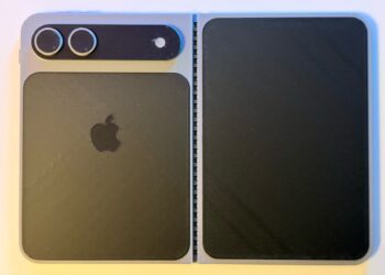 Skládací iPhone od Applu v tmavém provedení