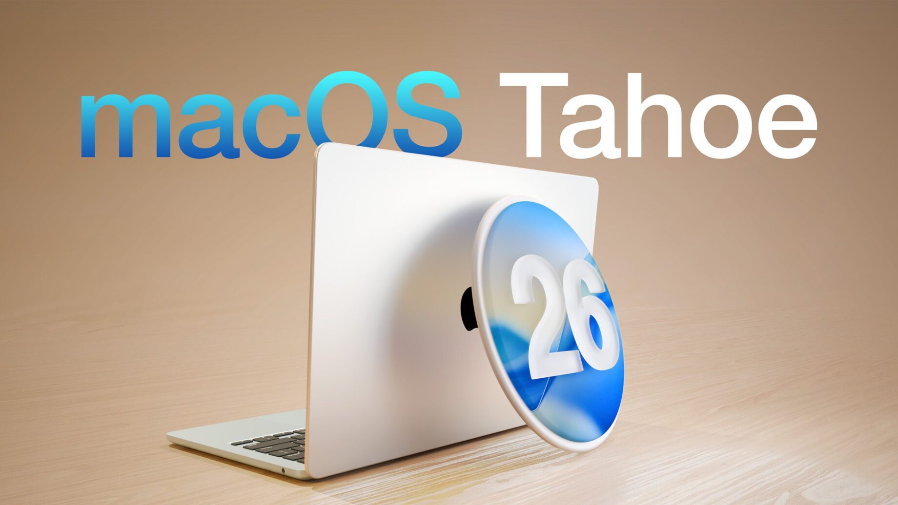 MacBook s macOS Tahoe při testování beta verze