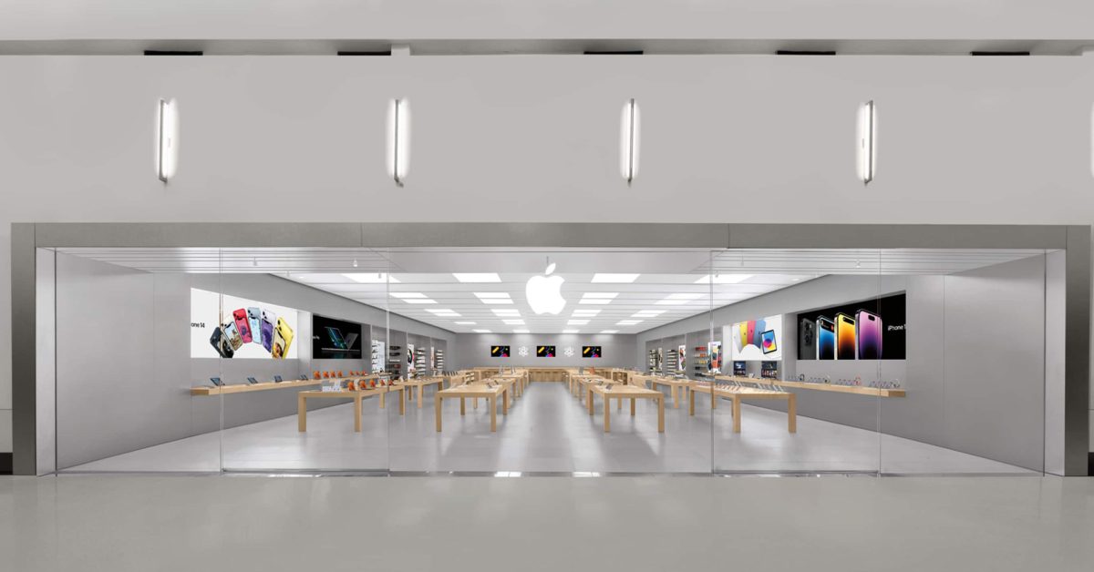 Uzavřená prodejna Apple Store v nákupním centru