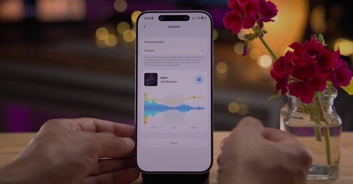 AirPods v Nastavení s novým vlastním ekvalizérem