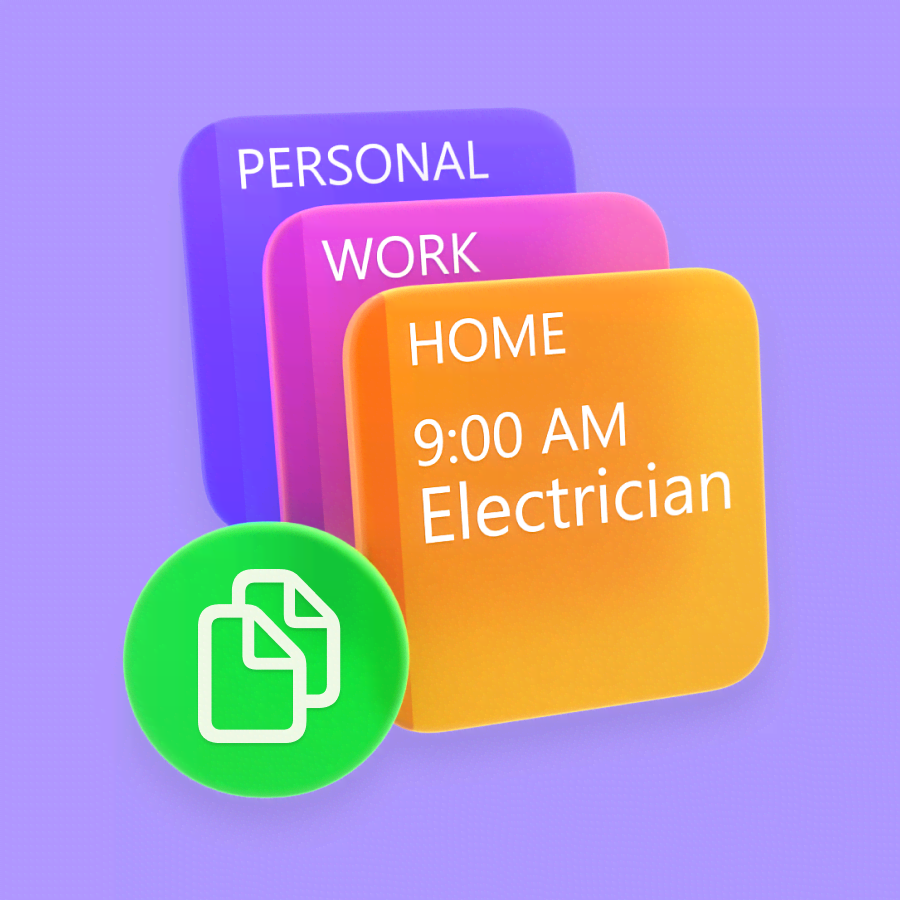 Fantastical s funkcí Calendar Mirroring pro zrcadlení kalendářů