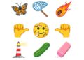 Ukázka nových emoji včetně komety, meteoru a majáku
