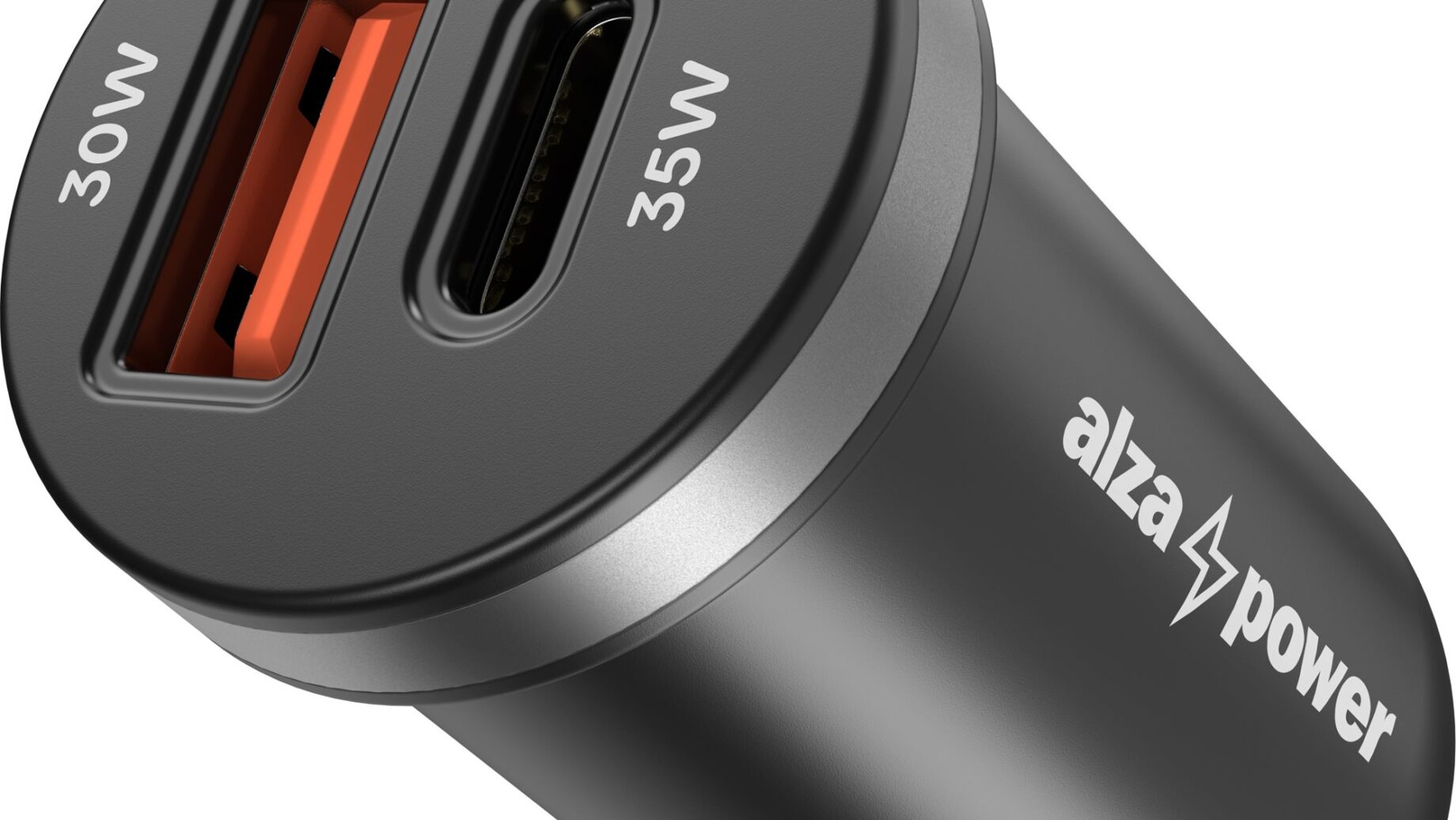 Autonabíječka AlzaPower Car Charger P100 v černém provedení