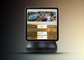Koncept Apple Home Hubu s displejem pro chytrou domácnost