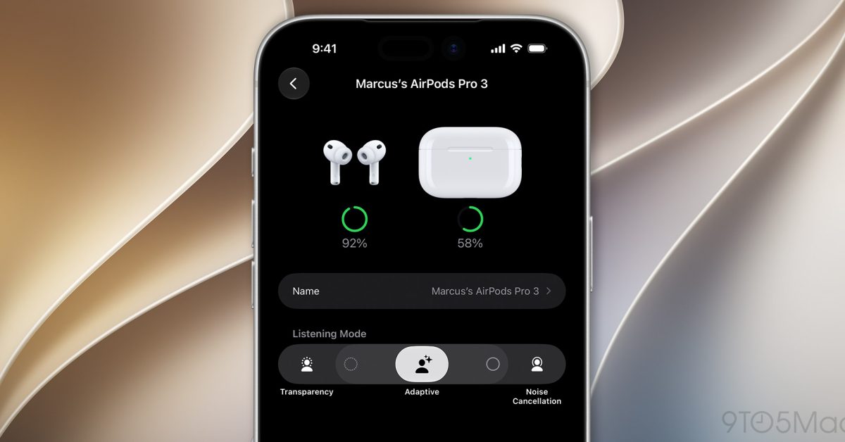 AirPods a nastavení Adaptive režimu v iOS
