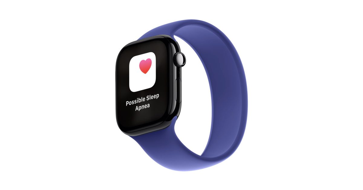 Apple Watch na zápěstí s důrazem na funkce Edge AI