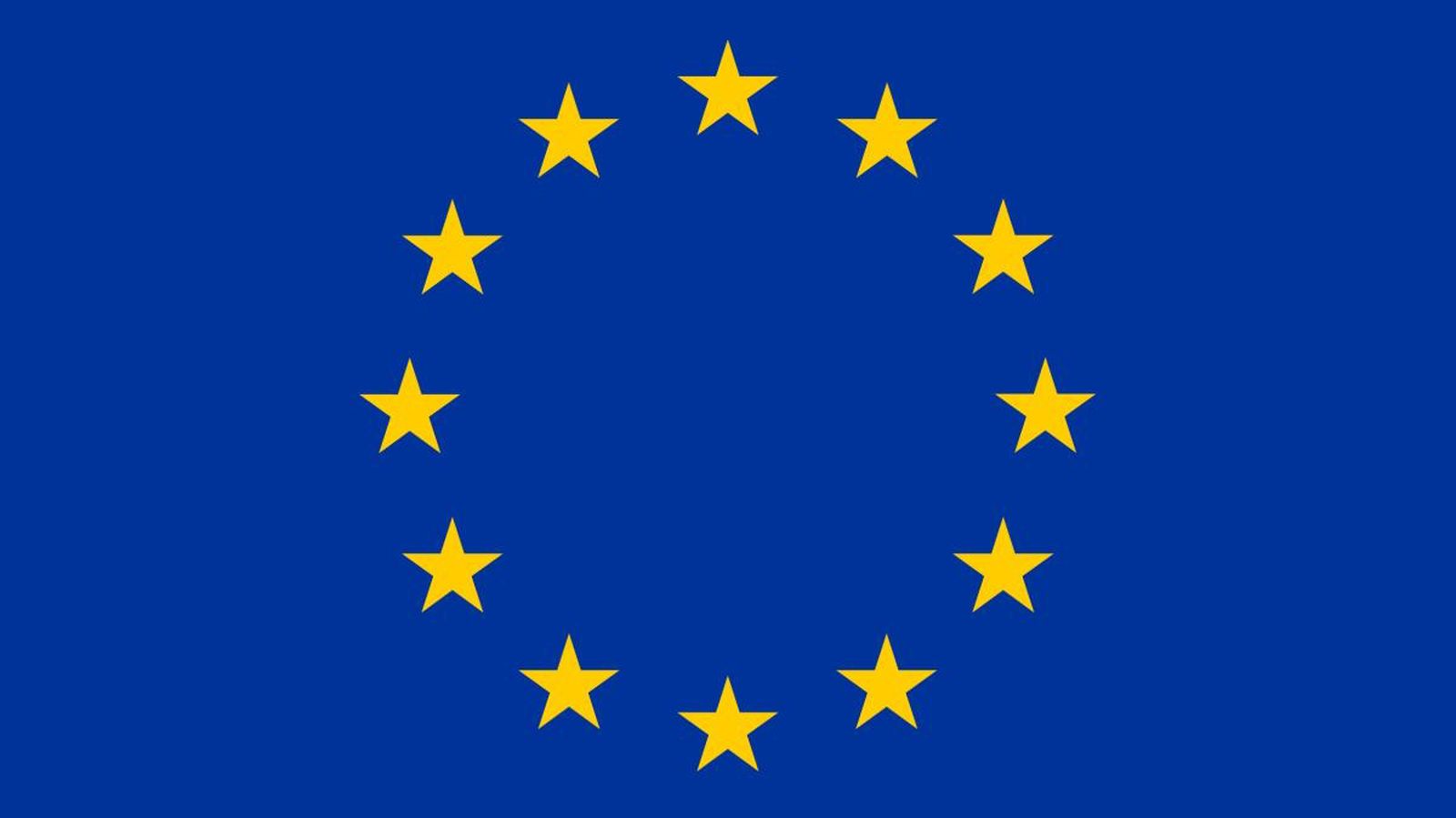 Logo Googlu a symbol Evropské unie